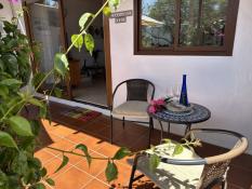Cosy sheltered seating area